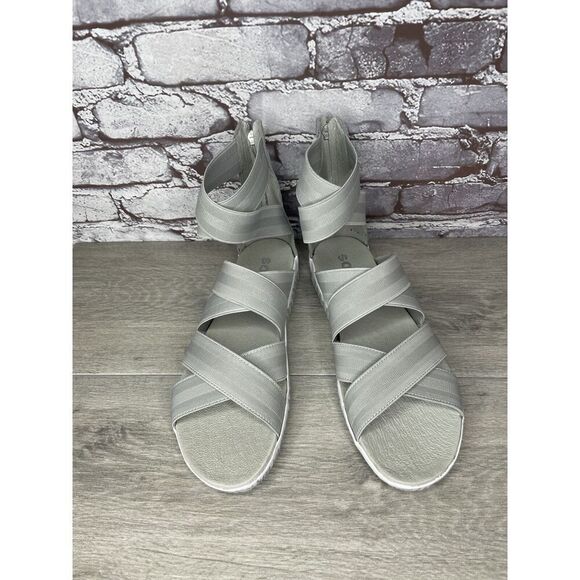 Sorel Out ‘N About Plus Light Grey Textile Spandex Strap Sandals Women 12M US/43 - Picture 12 of 16